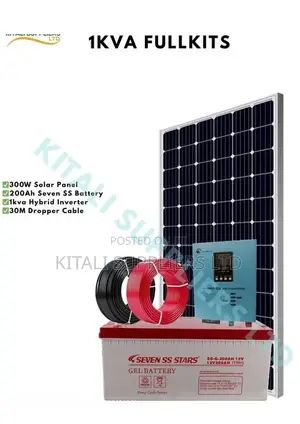 300w Solar Fullkit With 300w Solar,200ah Battery and 1kw Hybrid Invert