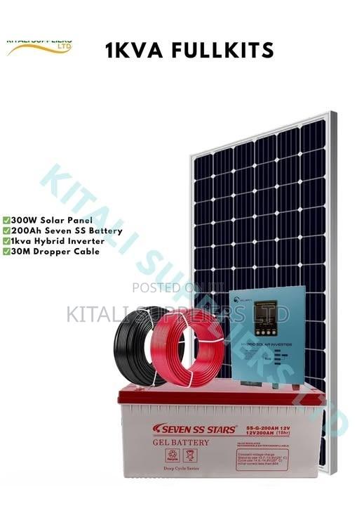 300w Solar Fullkit With 300w Solar,200ah Battery and 1kw Hybrid Invert
