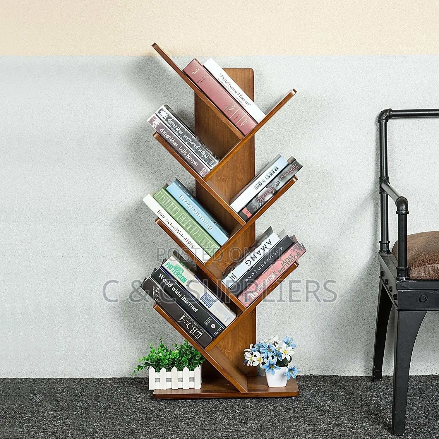 Modern Wooden Tree Bookcase