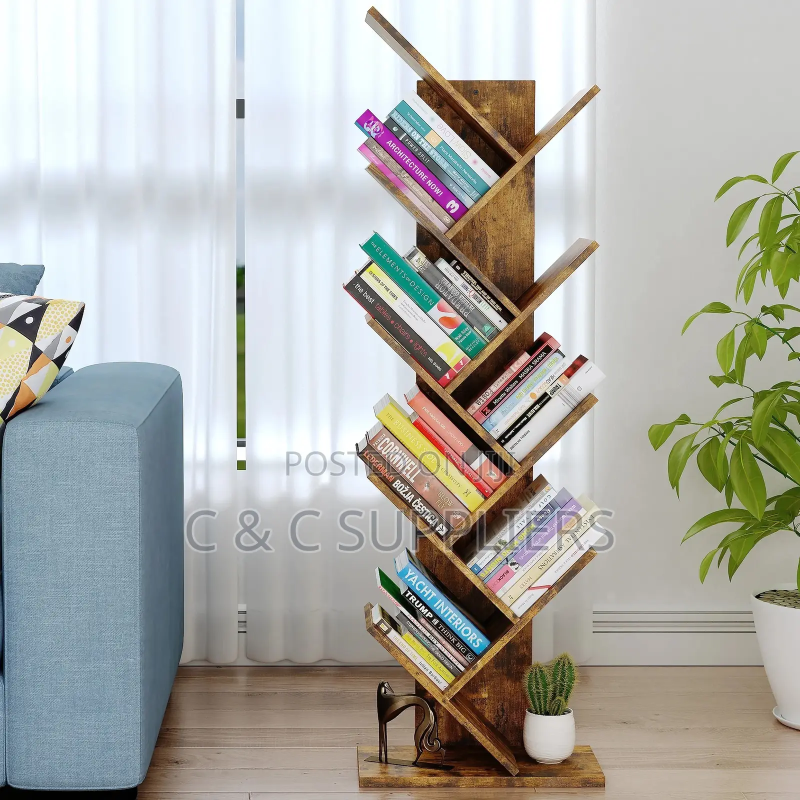 Modern Wooden Tree Bookcase