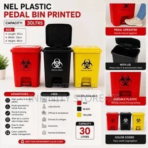 Bio Harzard Pedal Bins 30 LTRS