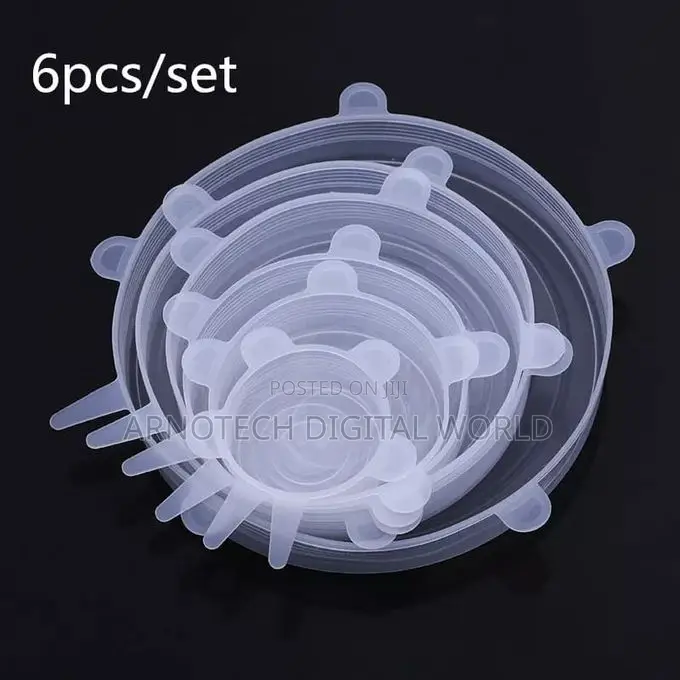 6-Pack Silicone Stretch Lids - Reusable, BPA-Free, Heat Resistant