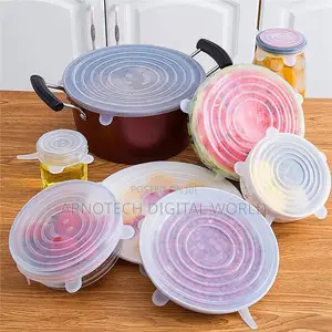 6-Pack Silicone Stretch Lids - Reusable, BPA-Free, Heat Resistant