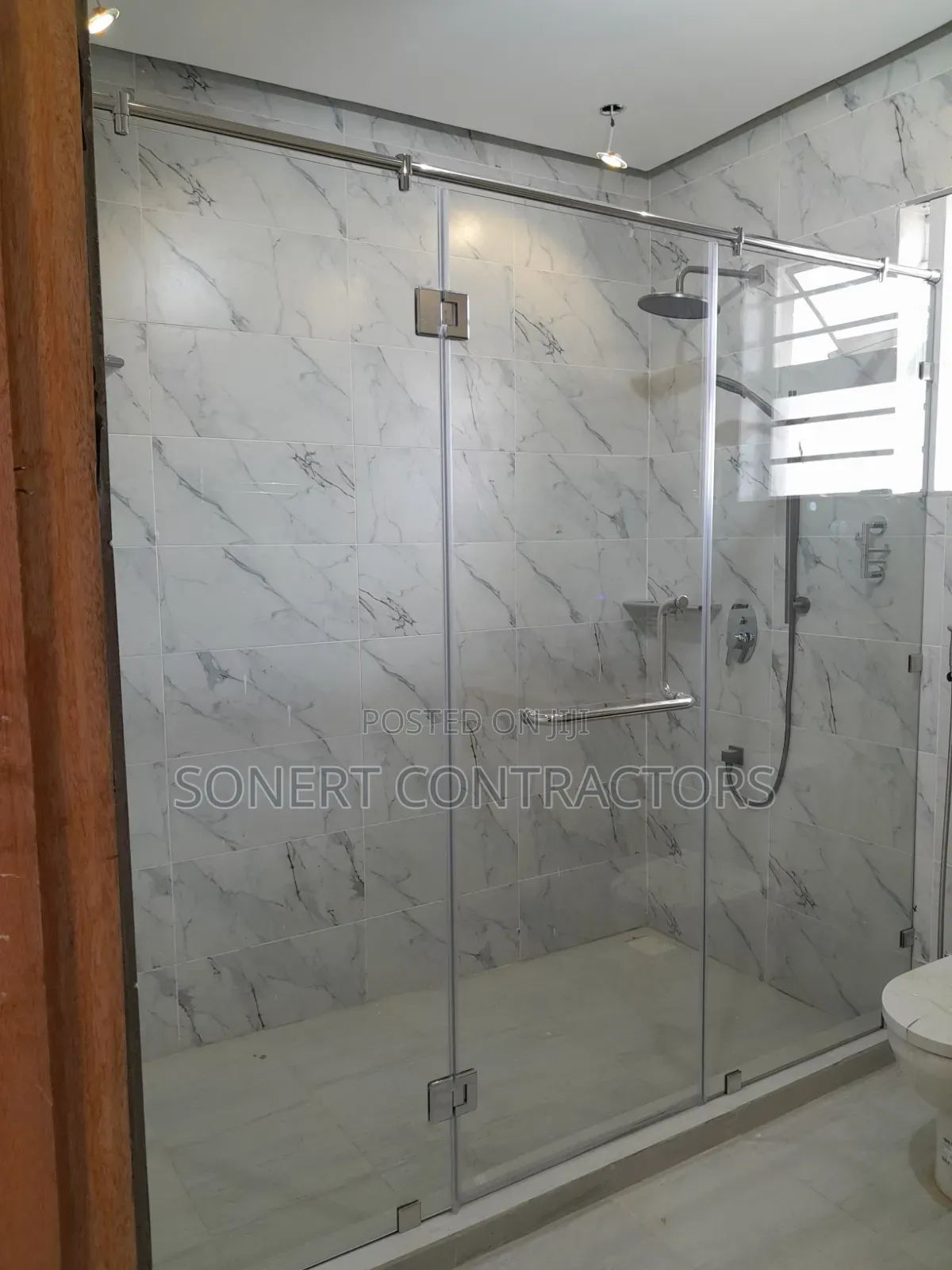 Shower Cubicle 3 Panel Straight Glass