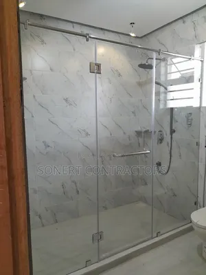 Shower Cubicle 3 Panel Straight Glass