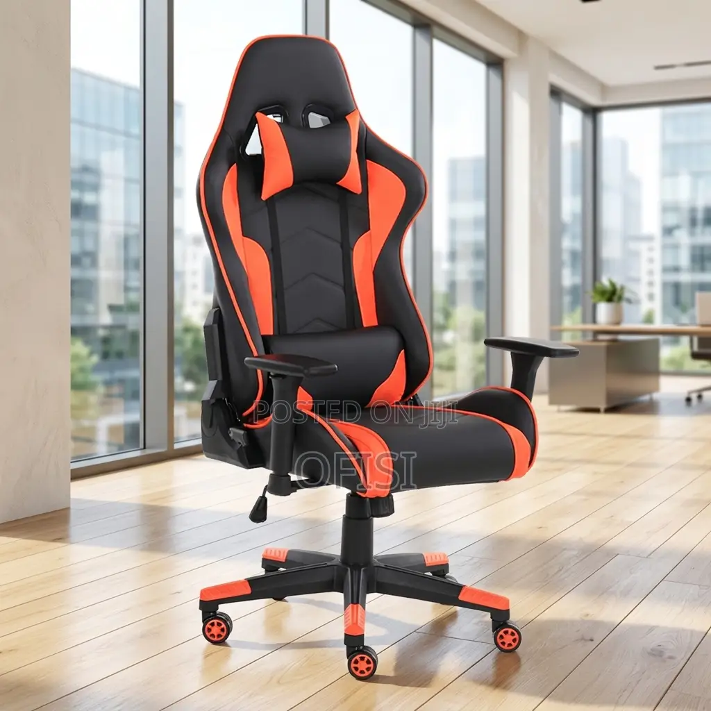 Gaming Chair - Black, Red, Blue Gold Colors
