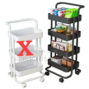 *4 Layers Multi-Functional Movable Trolley Storage Rack_tt