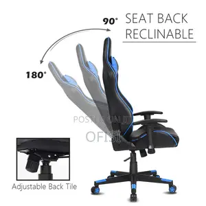 Gaming Chair - Black, Red, Blue Gold Colors