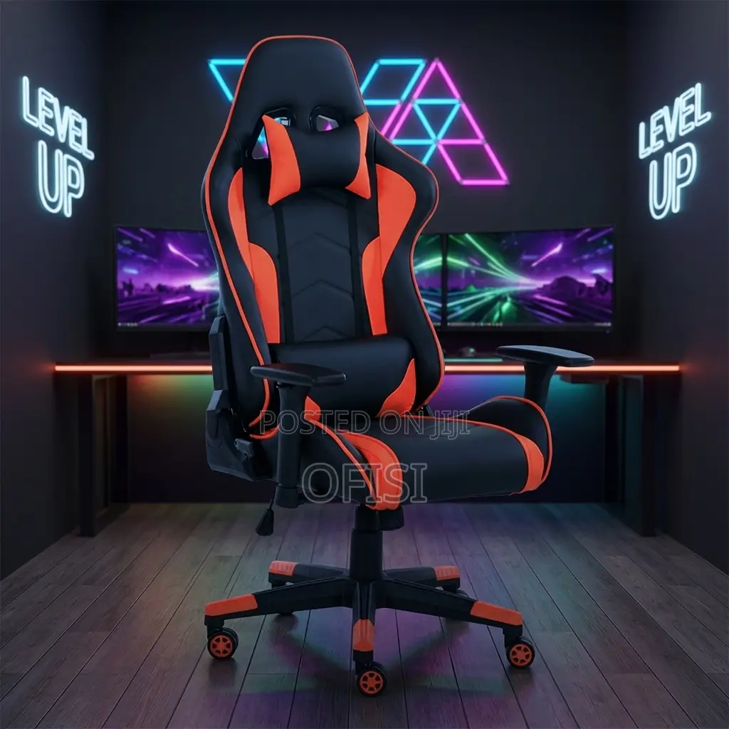Gaming Chair - Black, Red, Blue Gold Colors
