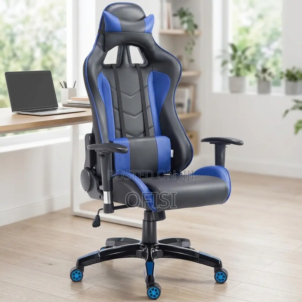 Gaming Chair - Black, Red, Blue Gold Colors