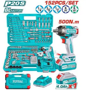 Total THKTHP PCS Cordless Impact Wrench Toolsset