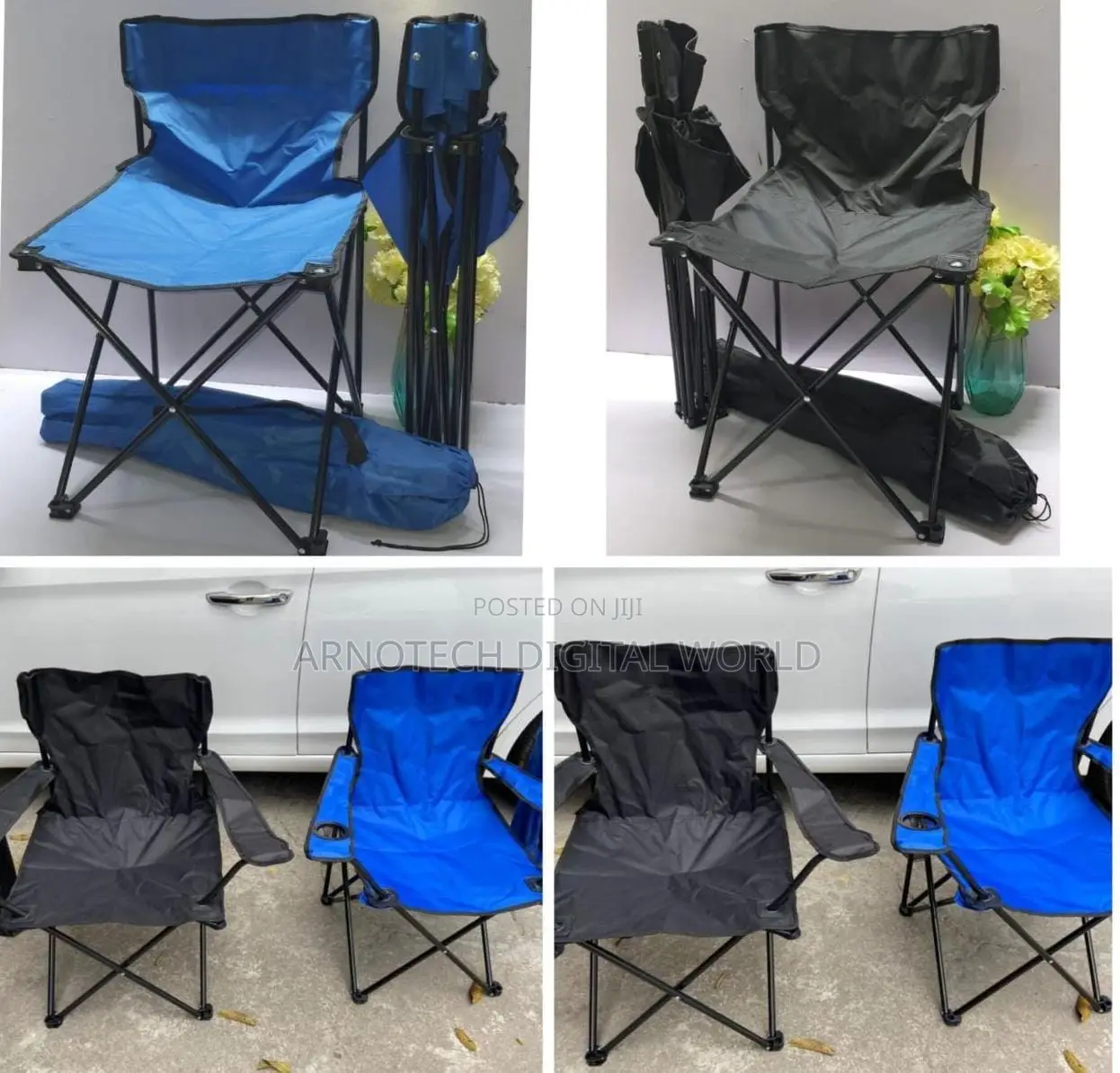 Portable Foldable Metallic Frame Waterproof Canvas Camping Chair