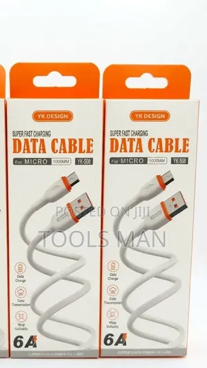 YK Design 6A Micro USB Super Fast Charging Data Cable 1000mm.