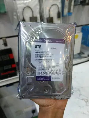 8TB Western Digital WD Purple Surveillance Hard Drive.