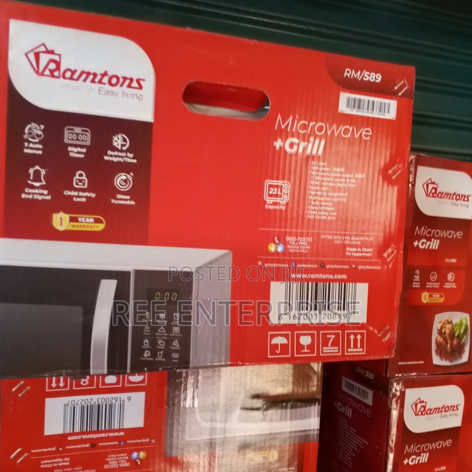 Digital*Ramtons *23*Litres RM589 Microwave With Grill RM589 (SILVER)
