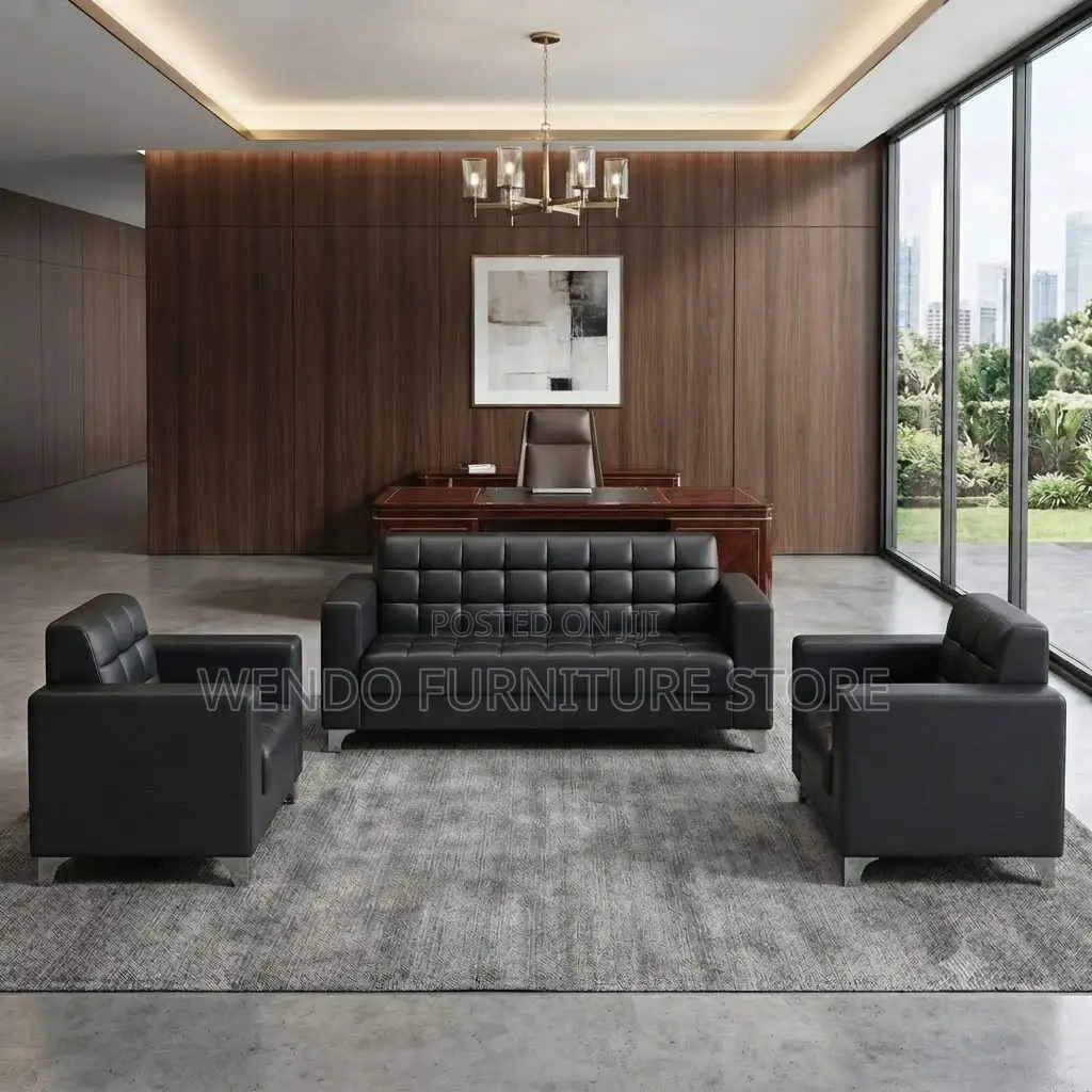 Office Sofa; Five Seaters Leather Staff Office Executive Sofa Sets