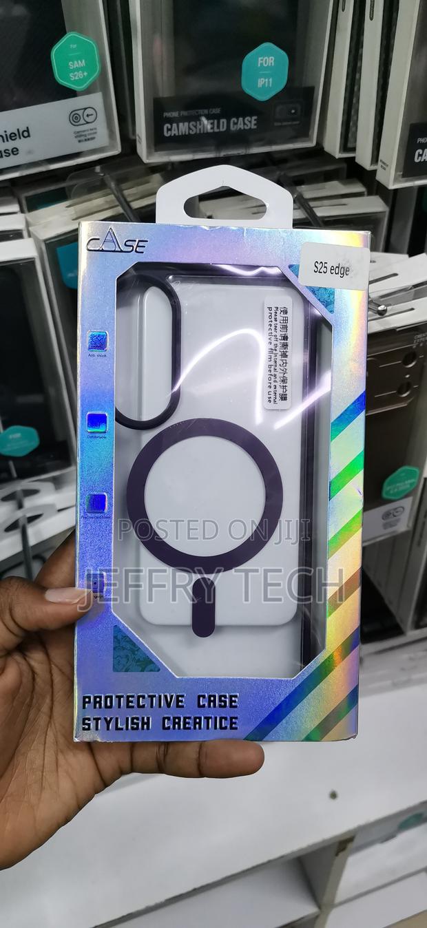 Samsung Galaxy S25 Edge Clear Back and Black Border Casing - main view