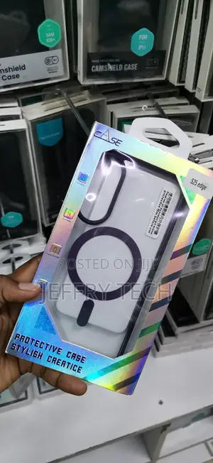 Samsung Galaxy S25 Edge Clear Back and Black Border Casing