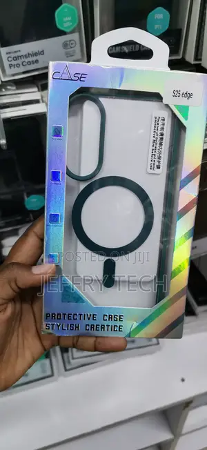 SGS 25 Edge Niksee Magnetic Phone Case Featuring a White Back
