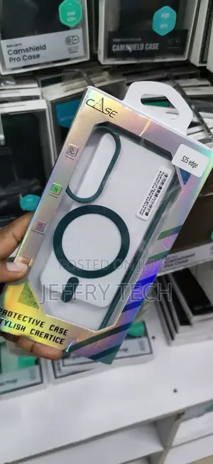 SGS 25 Edge Niksee Magnetic Phone Case Featuring a White Back