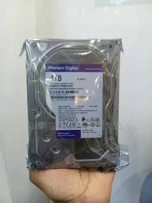Western Digital WD Purple 4TB Surveillance Hard Disk Drive.