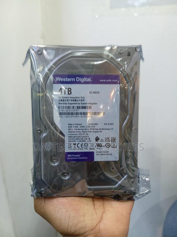 Western Digital WD Purple 4TB Surveillance Hard Disk Drive. - thumbnail 2