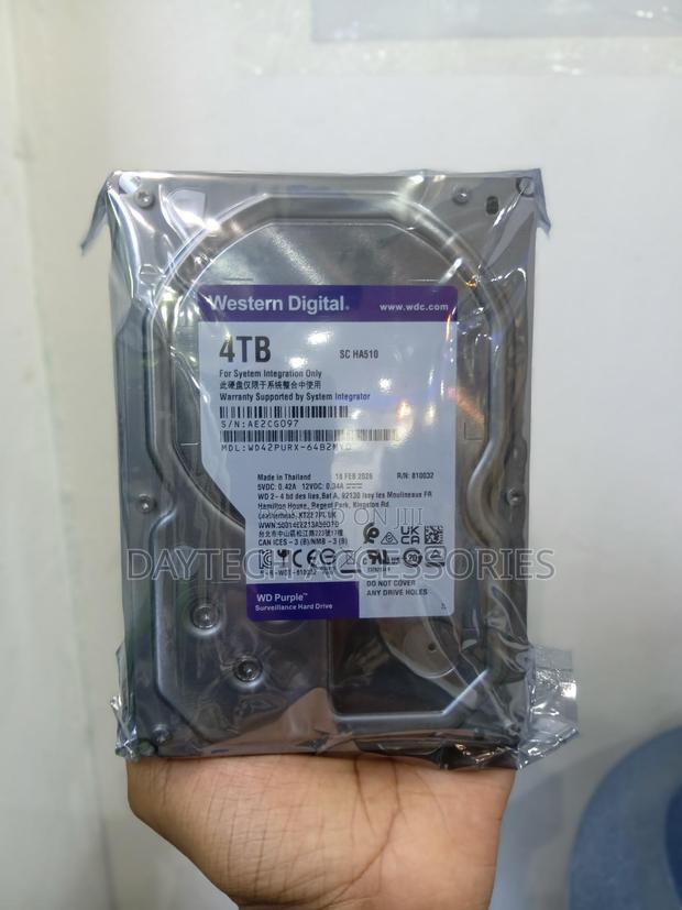Western Digital WD Purple 4TB Surveillance Hard Disk Drive. - thumbnail 3