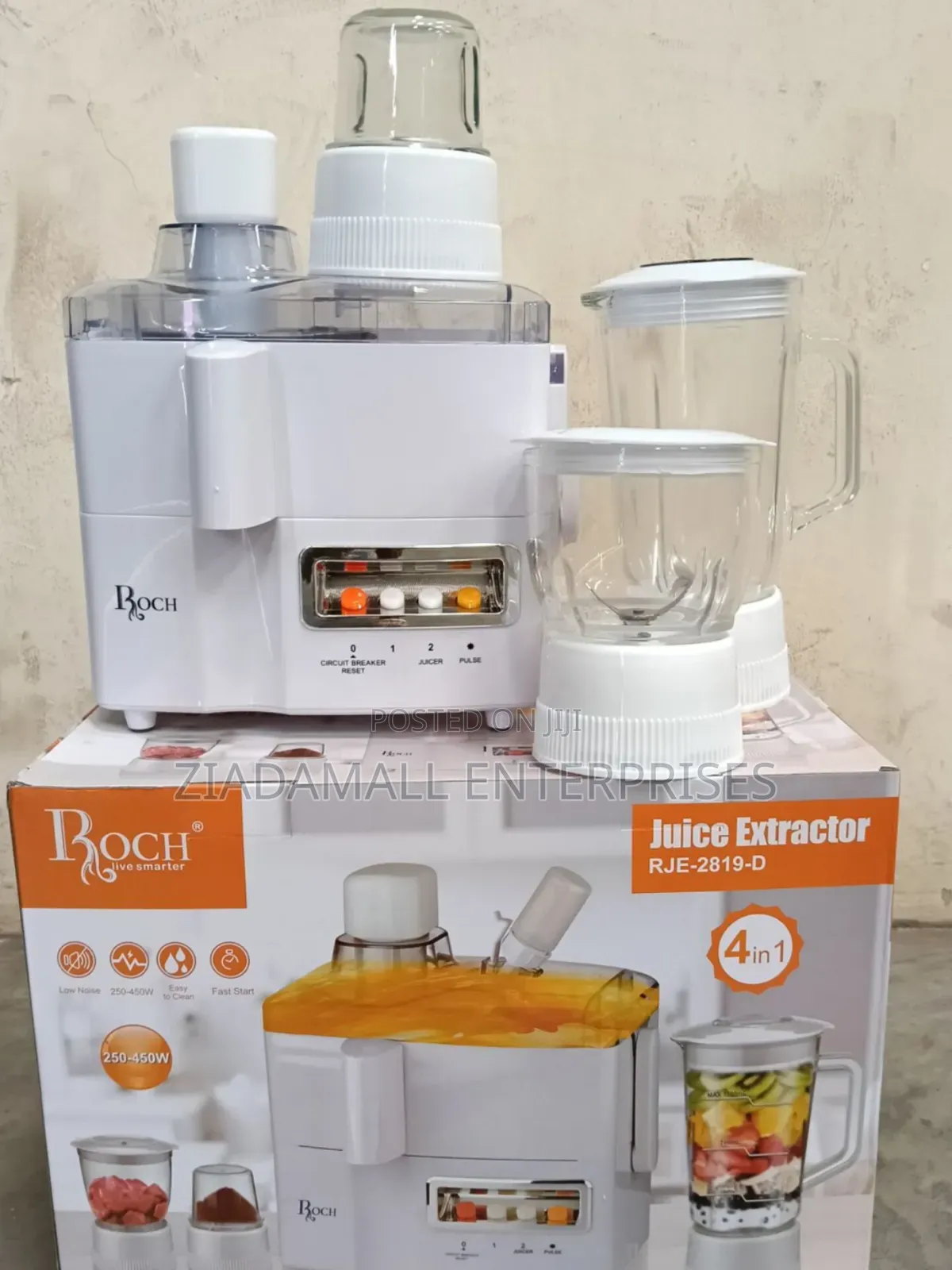 Roch 4 in 1 Juicer -Blender-Grinder and Mill Food Processor