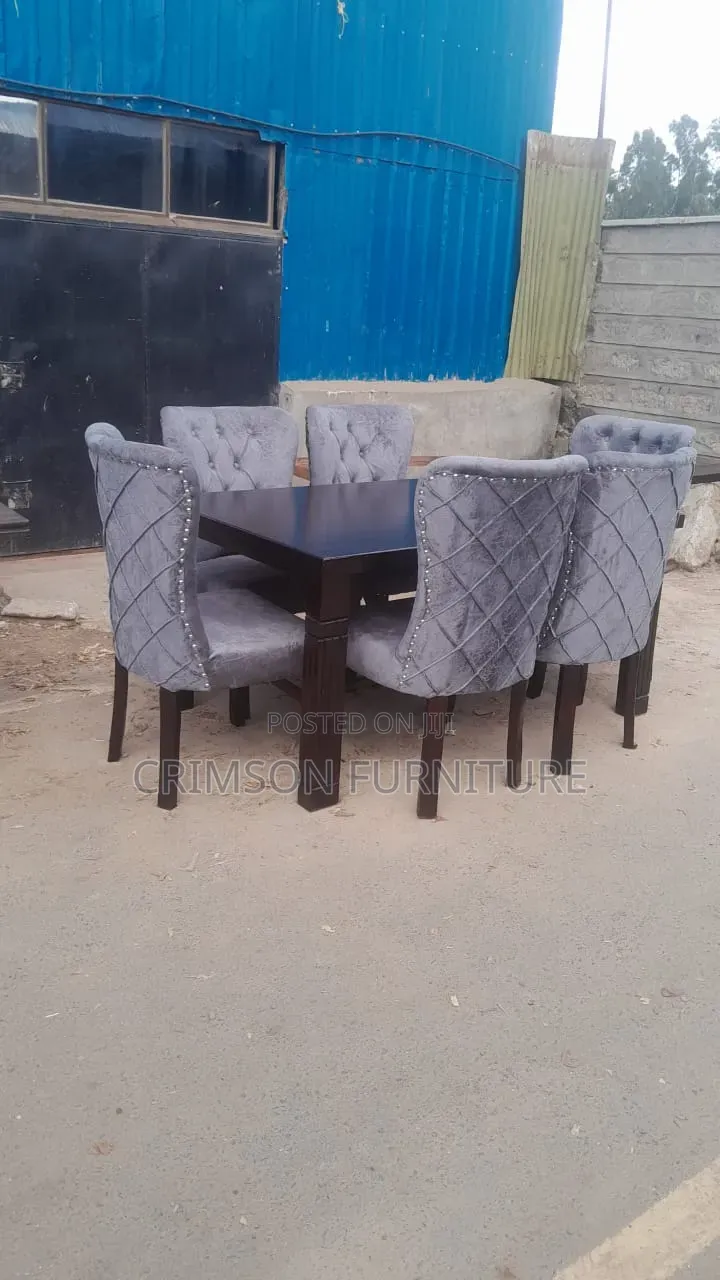 Stylish Hardwood Modern Dining Set- Grey