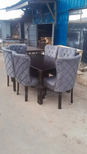 Stylish Hardwood Modern Dining Set- Grey