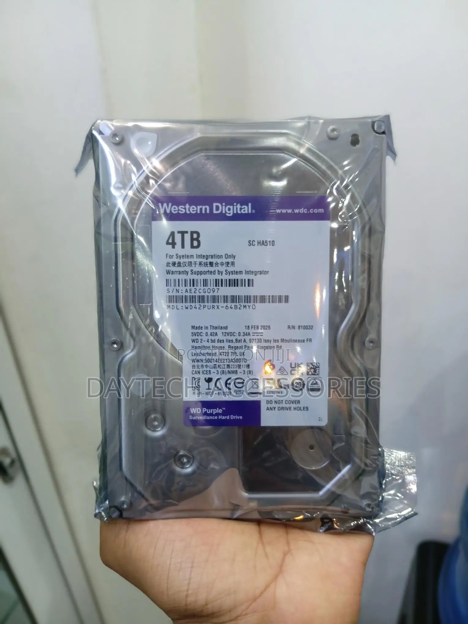 Western Digital 4TB Purple Surveillance Internal Hard Drive HDD.