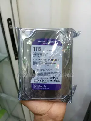 Western Digital (WD) Purple 1TB Surveillance Hard Drive.