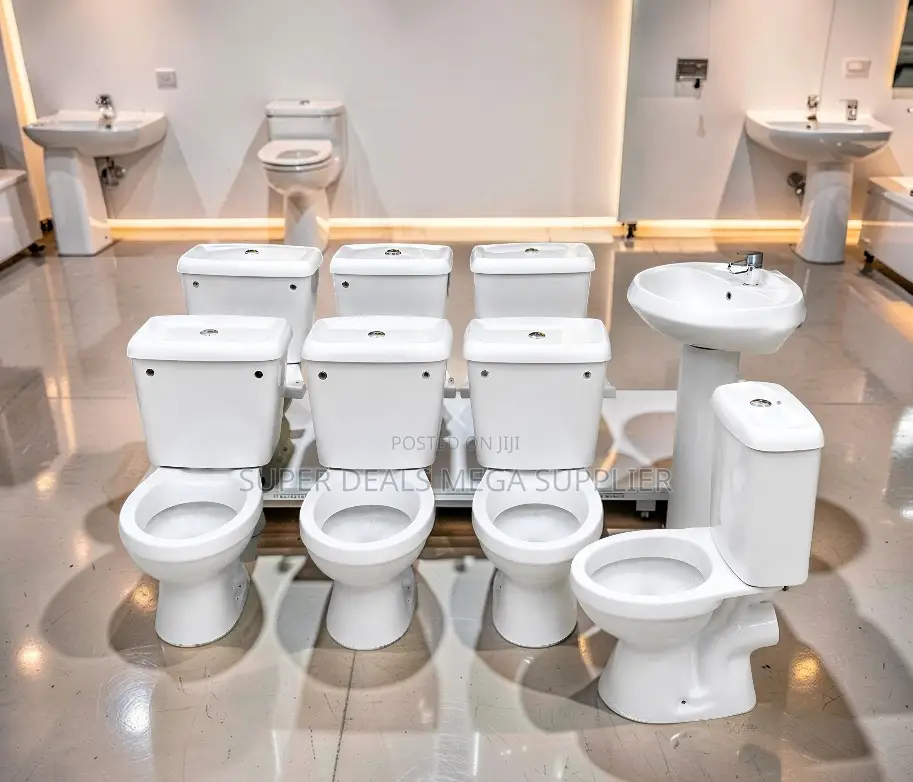 Modern Ceramic 1 Piece Toilet Set Bathroom Showroom Display Collection