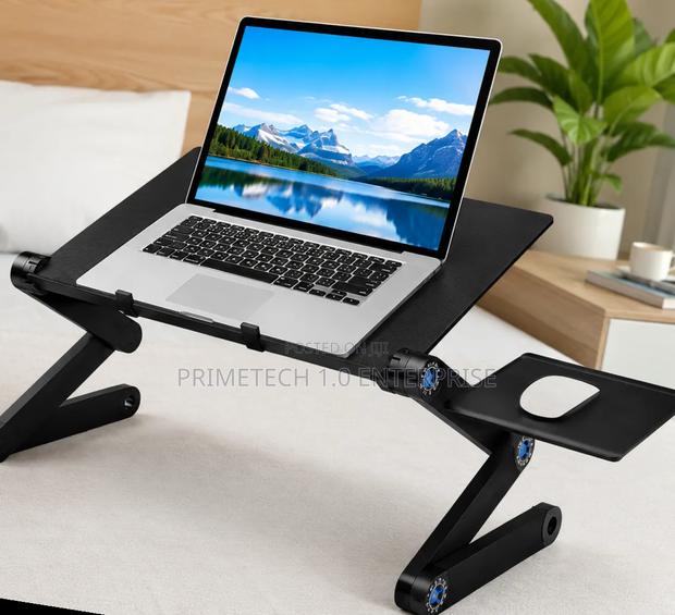 Elevated Adjustable Laptop Stand With Mouse Pad