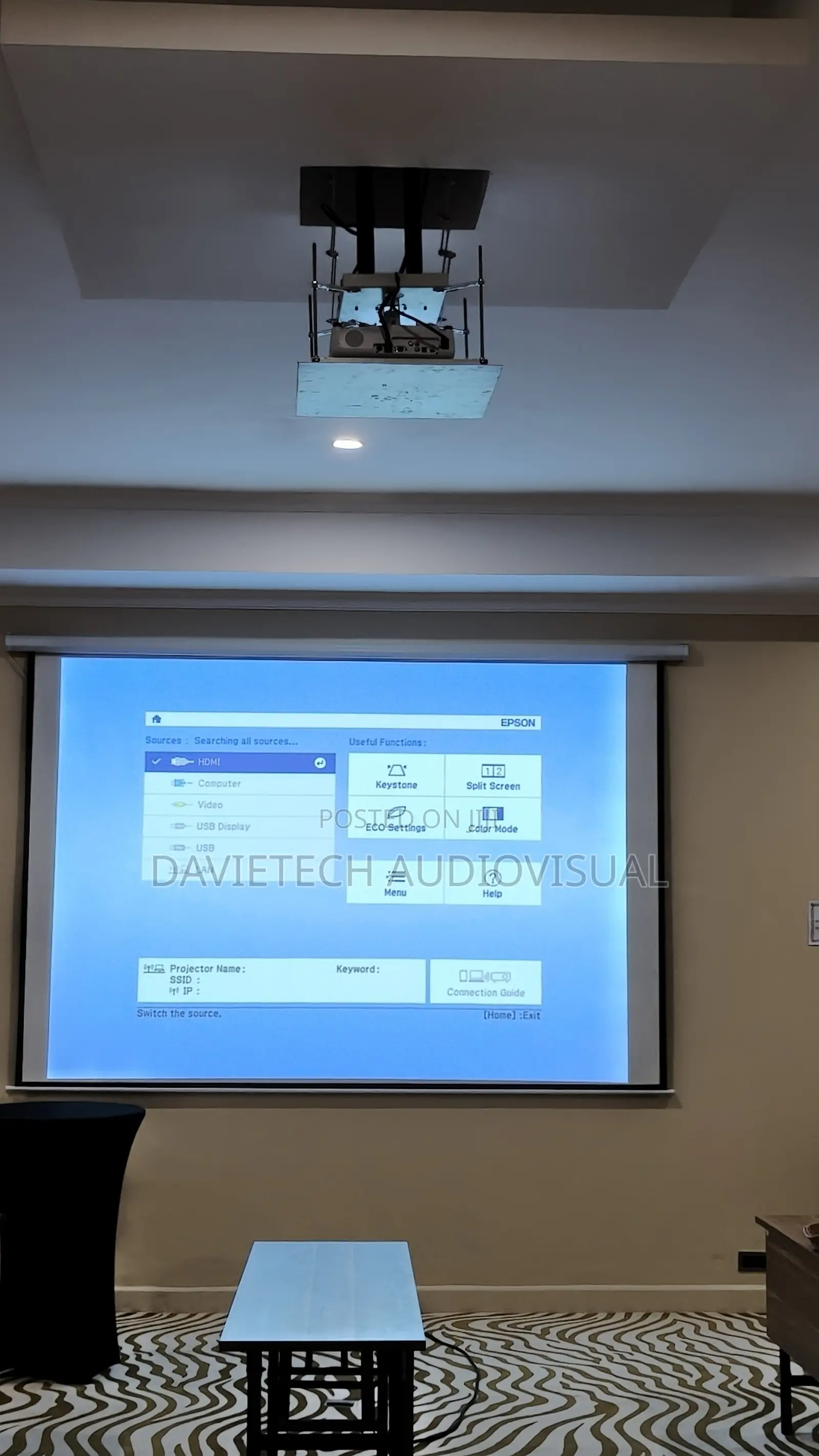 200 by 200 Electric Projector Screen