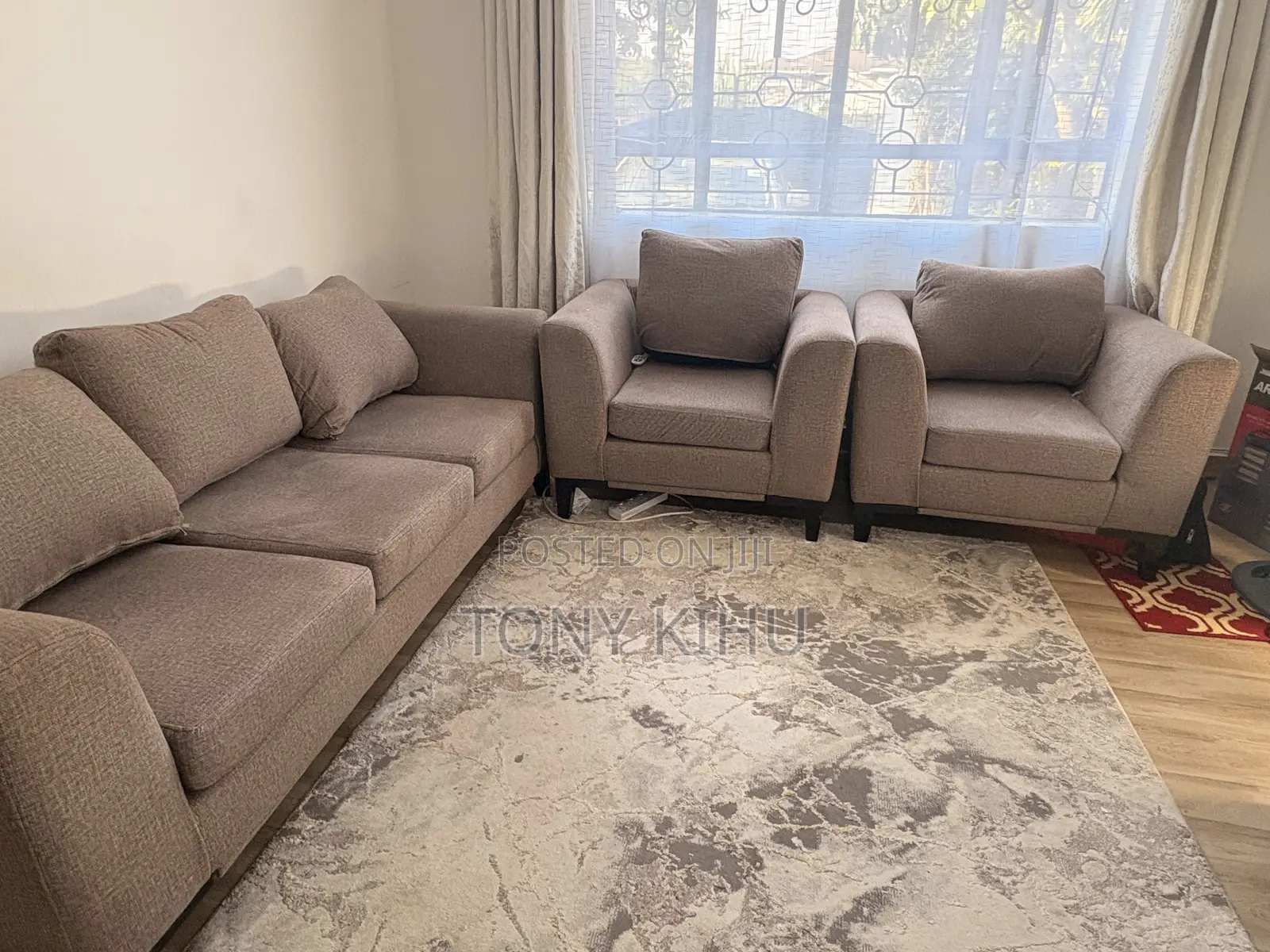 Mahogany 5 Seater Sofa