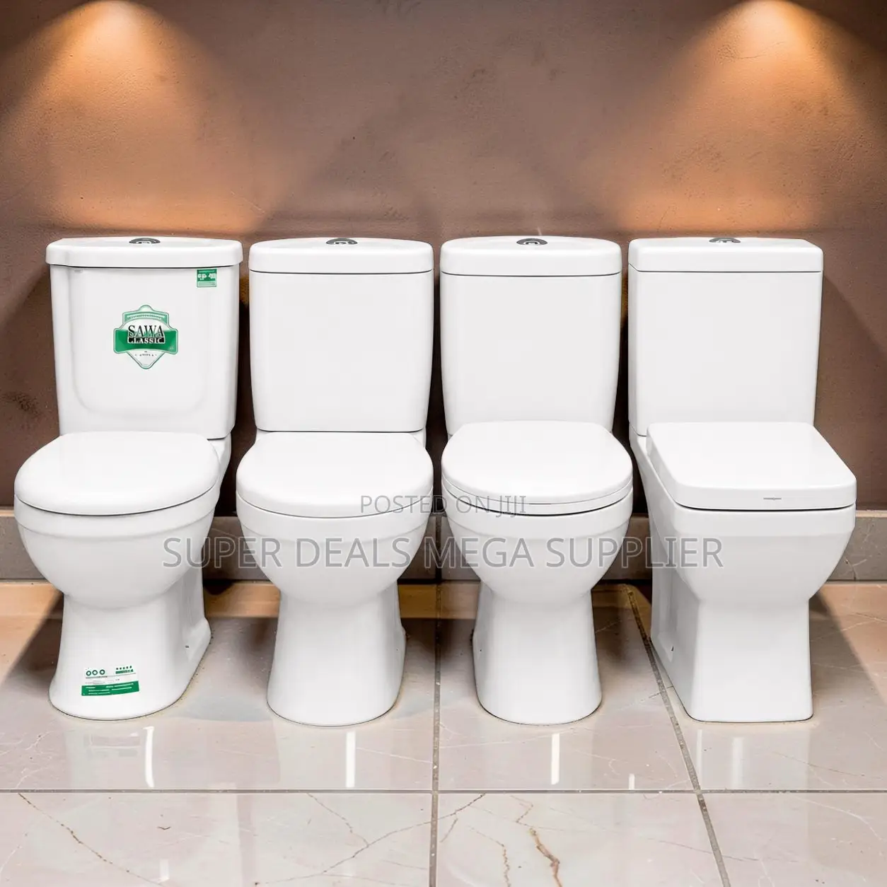 Elegant White Ceramic Toilet Bowl Set Contemporary Bathroom Collection