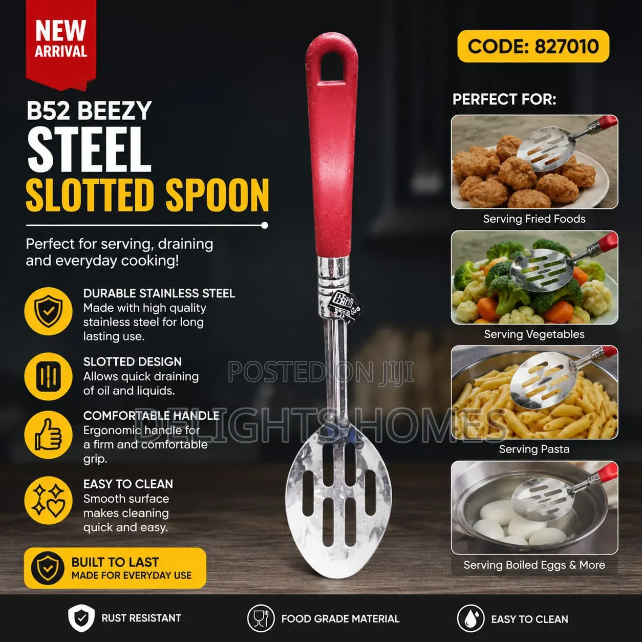 Beezy Steel Slotted Spoon_b