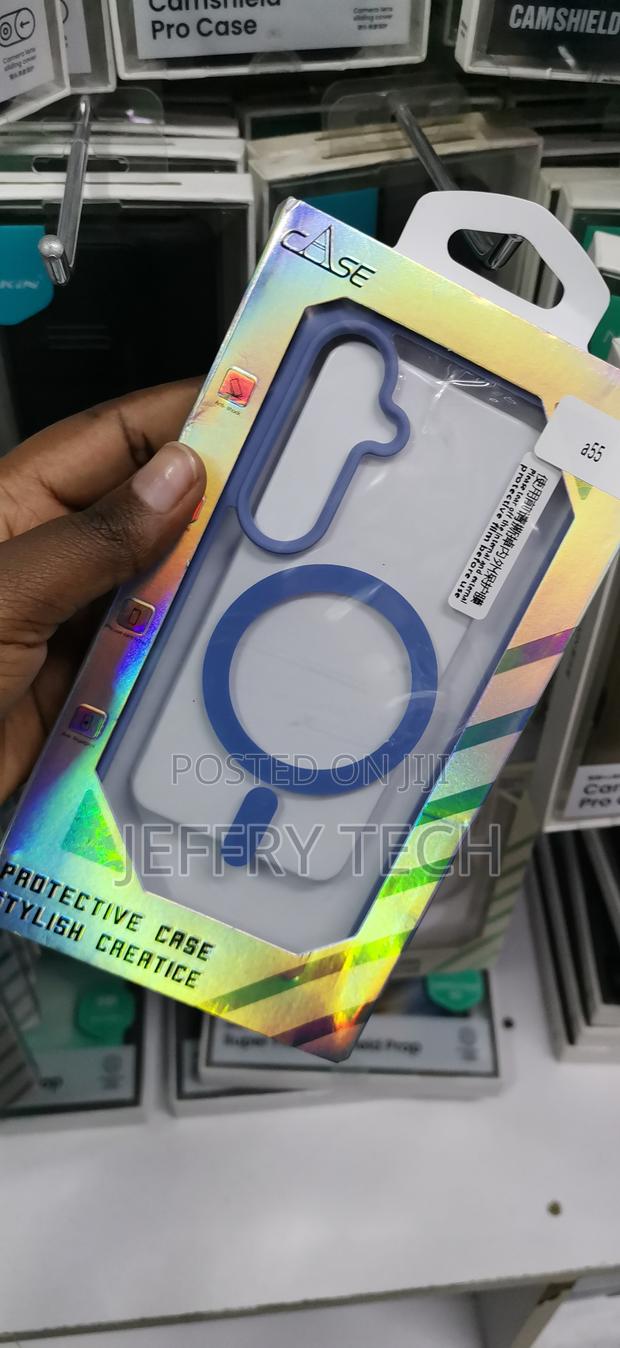 Samsung Galaxy A55 Case- Blue With a Clear Back - thumbnail 2