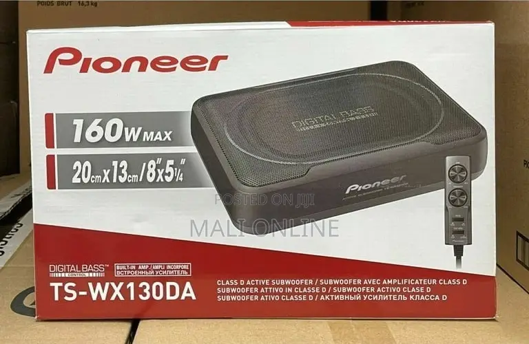 Pioneer 8x5.25" 160W Compact Underseat Car Subwoofer Built-in Amp