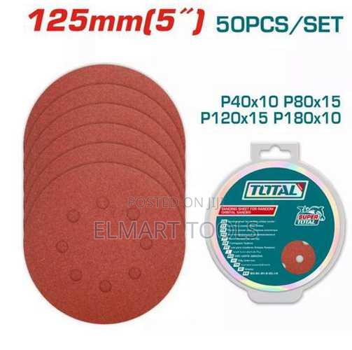 Total TACSanding Sheet for Random Orbital Sander 125mm 50pcs