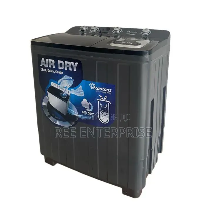 Black Ramtons 15kgs Top Load Twin Tub Washing Machine