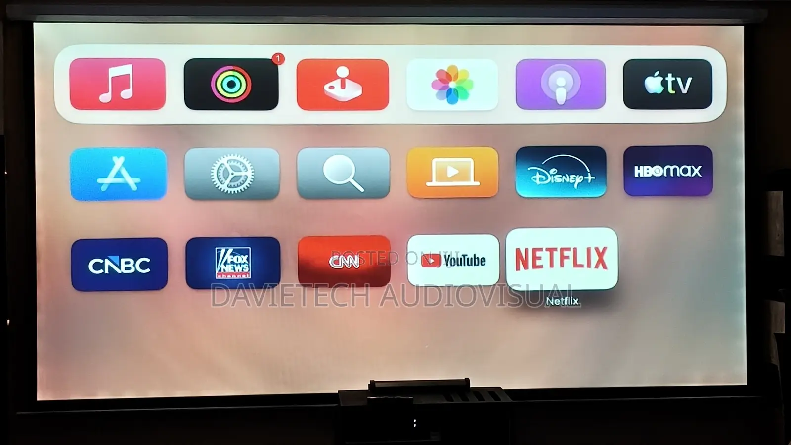 300 by 300 Electric Projection Screen