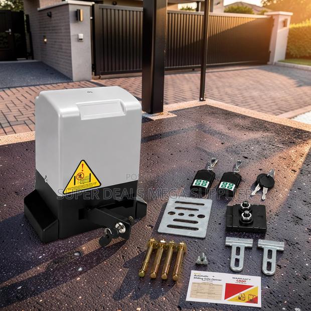 Commercial Sliding Gate Operator Motor Kit With Safety Lock Keys - main view