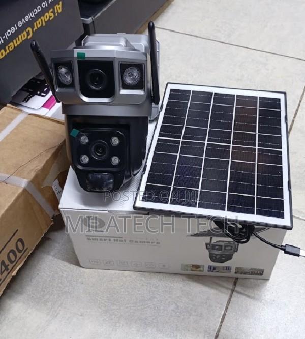 Dual Lens 4G Solar Camera – Wireless PTZ CCTV With Mobile App Control - main view