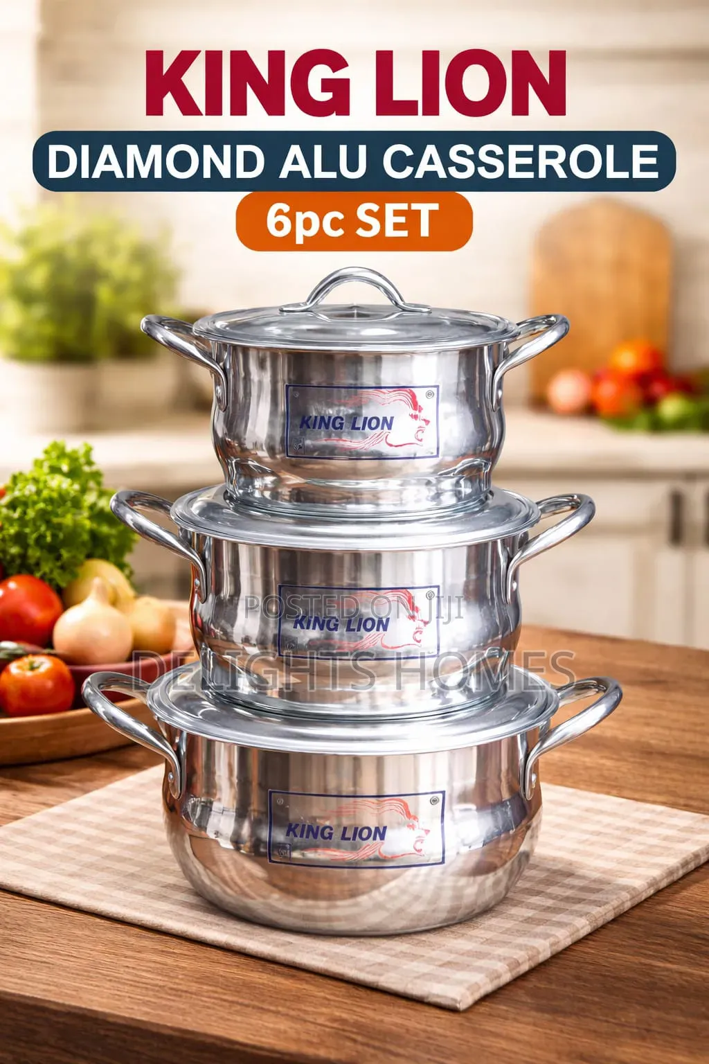 King Lion Diamond Aluminum Casserole_b