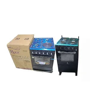 Glass Lid 4 Gas 3 Gas Burners +1 Electric Free Standing Cooker