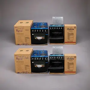 Double Glass 4 Gas 3 Gas Burners +1 Electric Free Standing Cooker