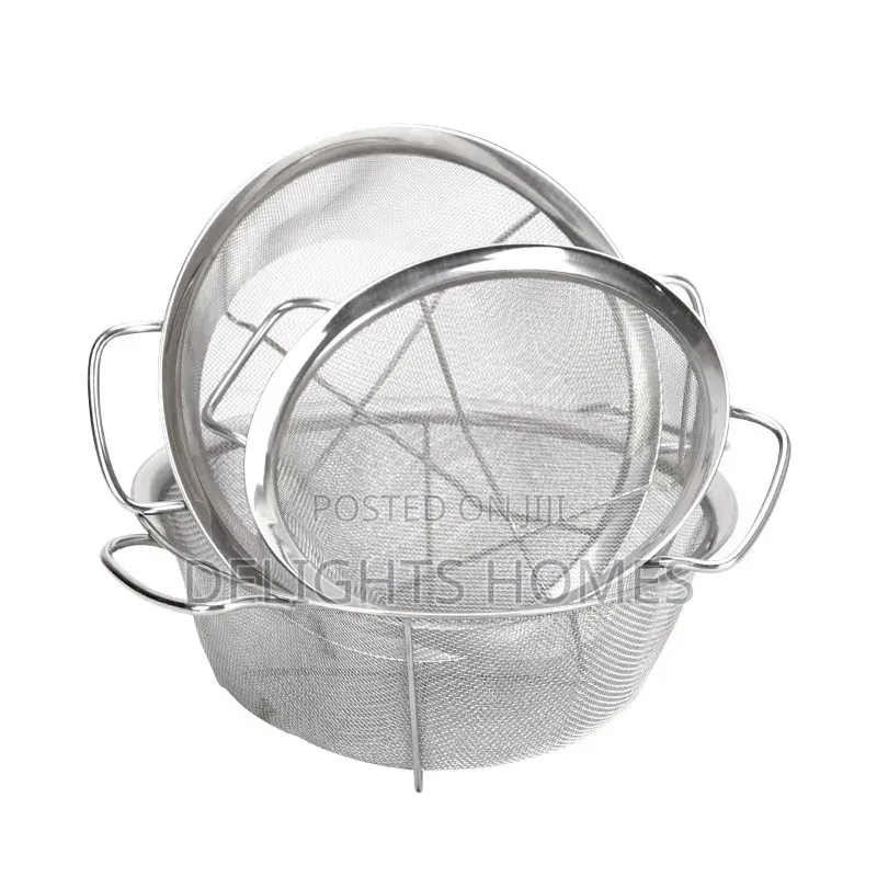 Steel Strainer Colander With Handle_b