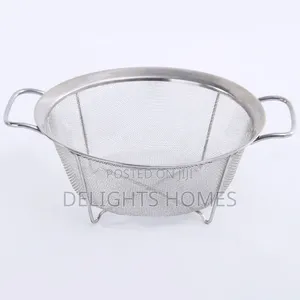 Steel Strainer Colander With Handle_b